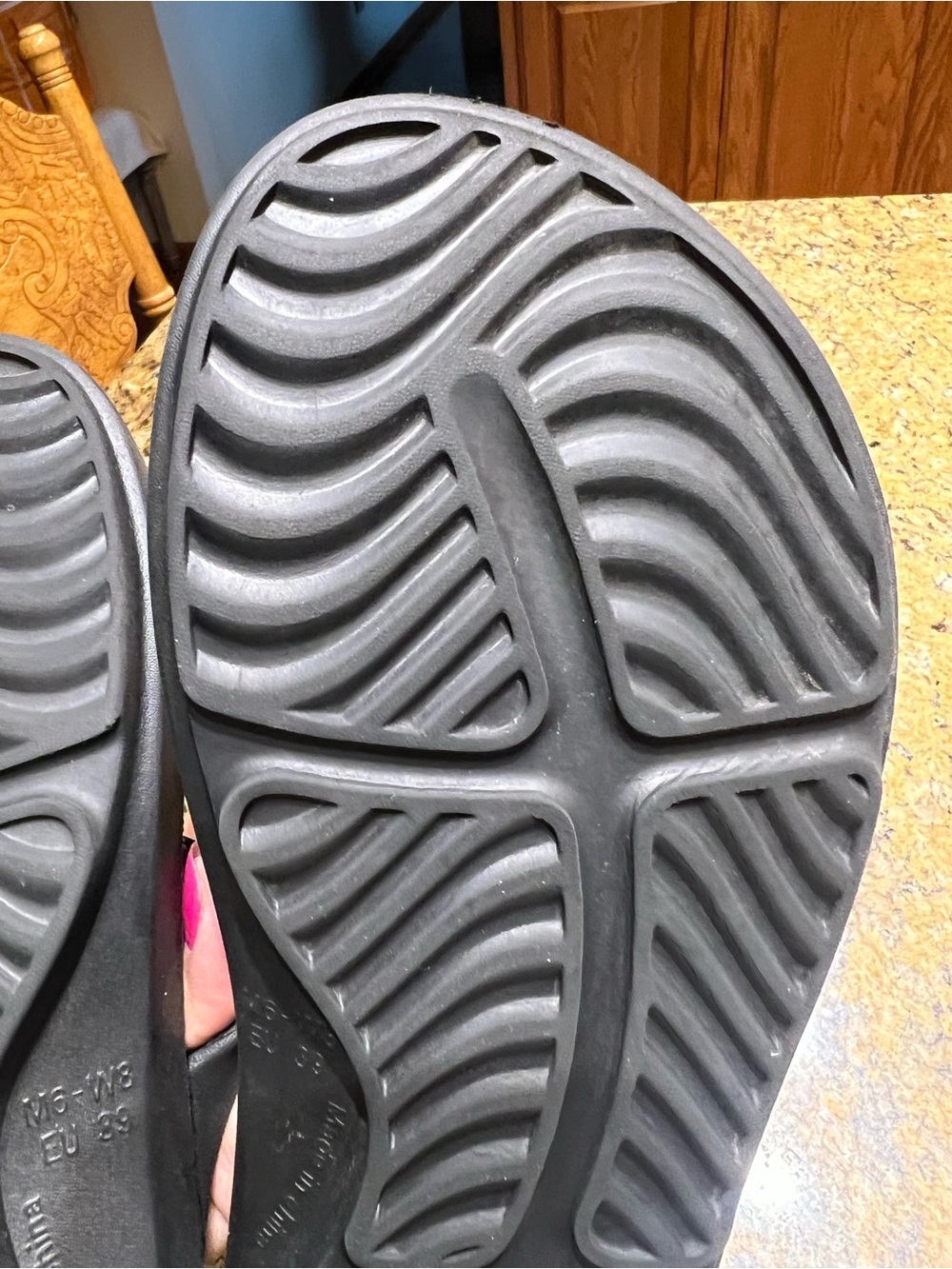 Reel Legenda Black Slide Sandals with Purple Logo Accents - Picture 9 of 15